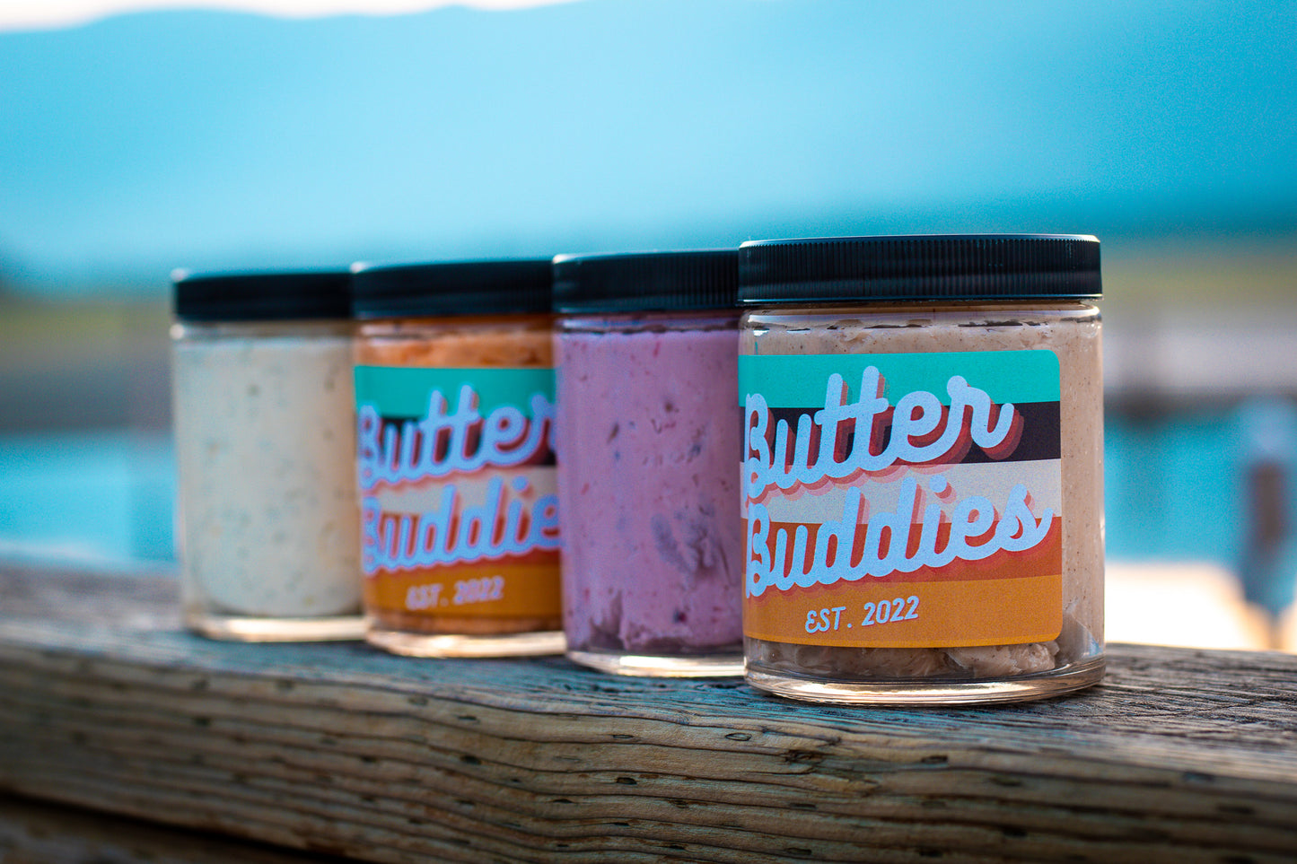 All four flavoured butters