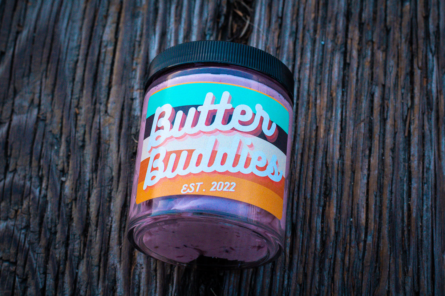Berry butter on wood